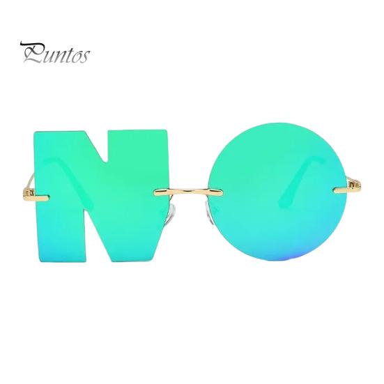 

Декоративные очки без линз с индивидуальными буквами Солнцезащитные очки для фотосъемки Без оправы Анти-УФ Цветная вспышка Зеркальное отражение На открытом воздухе Путешествия Пляж зелёный