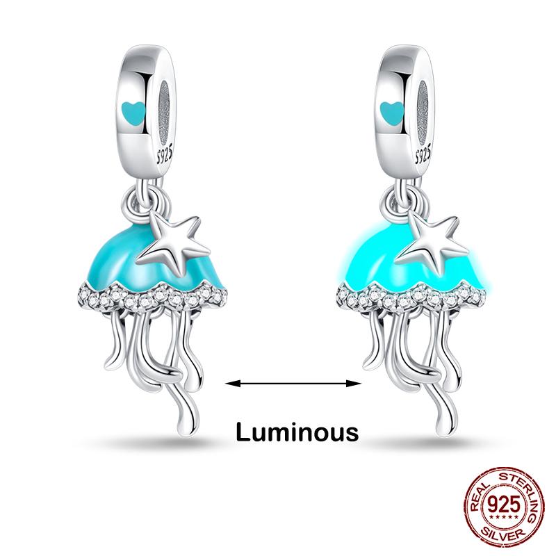 Kupferfarbene Im Dunkeln leuchtende Glühwürmchen Honigbiene Stern Anhänger Perlen Passen Qikaola Original Armbänder Feiner DIY Schmuck Geschenk