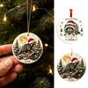 Christmas Tree Aesthetic Accessory Raccoon Acrylic Ornament, Cute Animal Hanging Decor for Healing Style Desk, Festive Holiday Home Decoration, Unique