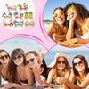 Hawaiian Party Glasses 8 Pieces Dress Up Sunglasses Beach Party Eyeglasses For Themed Events Vacation Bars Summer Camp Barbecue