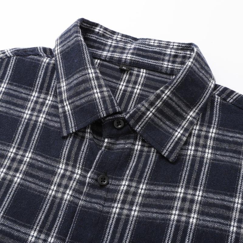 Autumn Men'S Plaid Long Sleeve Shirt Men'S Casual Loose Shirt Thin Jacket