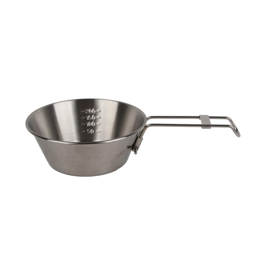 Stainless Steel Folding Bowl Lightweight Portable Bowl Durable Foldable Bowl BBQ