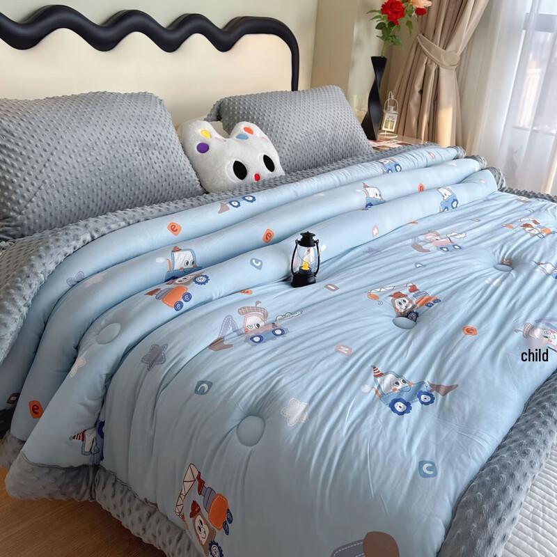 

LISM Kids Engineering Vehicle Bubble Velvet Blanket