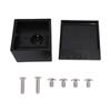 Recessed Flat Socket with 2 Prong Outlet and Network Cable Port Floor Embedded Receptacle Box Kit Black