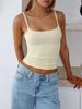 European Style Sleeveless Lace Trim Camisole - Slim Fit for a Flattering Look