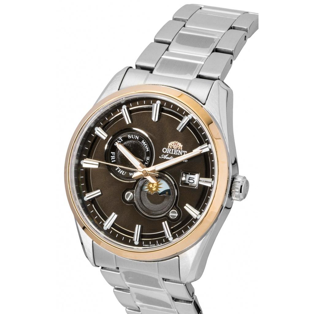 Orient Stretto Contemporary Sun And Moon Phase Stainless Steel Brown Dial Automatic RA-AK0313Y Men's Watch
