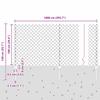 Chain Link Fence with Posts 10 x 1 m (W x H) Hot Dip Galvanized Steel