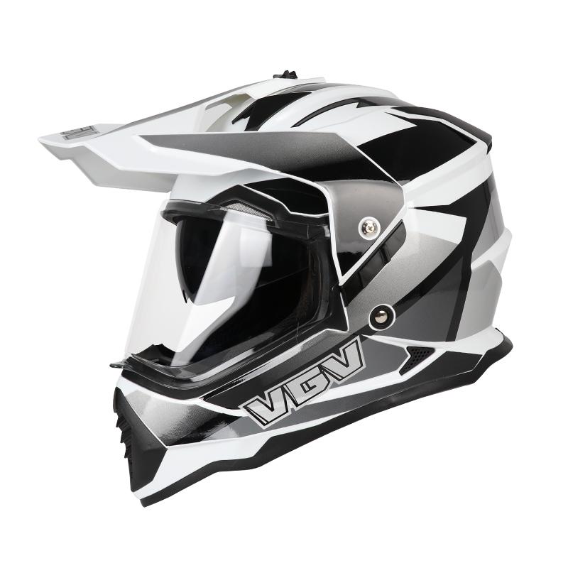 VGV Motocross Helmet DOT Double Lens Common Man Women Motorcycle Helmet Dirt Bike Karting Downhill AM DH Cross Sunscreen Lens