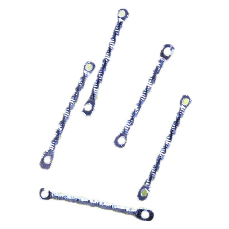 DIY Minimalist Double Hole Embossed Round Bar Earring Connectors