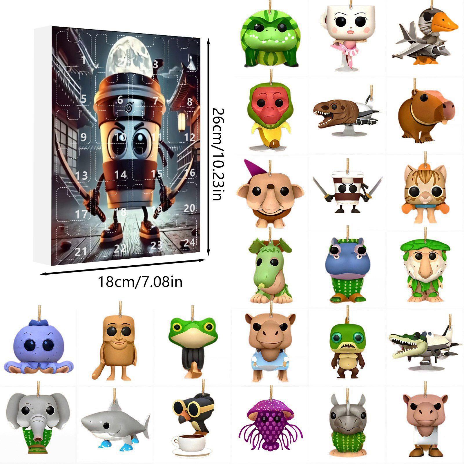 

Tung Tung Tung Sahur Shan Hai Jing Blind Box Acrylic Flat Pendant Christmas Decoration