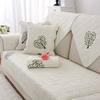 Thick Cotton Sofa Covers Slipcovers for Couch Anti-Skip Garden Armchair Sofa Towel Decorative Couch Cover for Living Room White