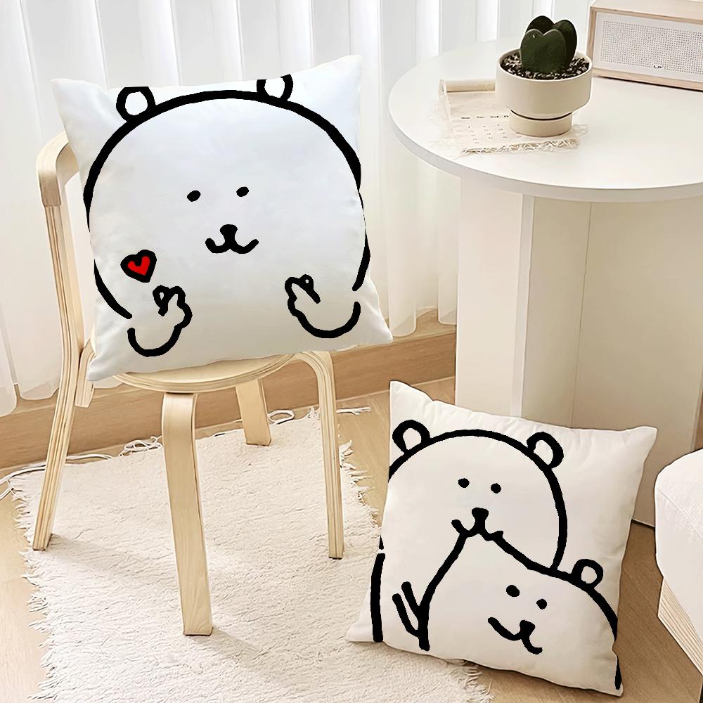 Japan Cute J-Joke B-Bear Christmas cushion cover For Bedroom Car Coffee Shop Room and Living Room Sofa Decorative PillowCover