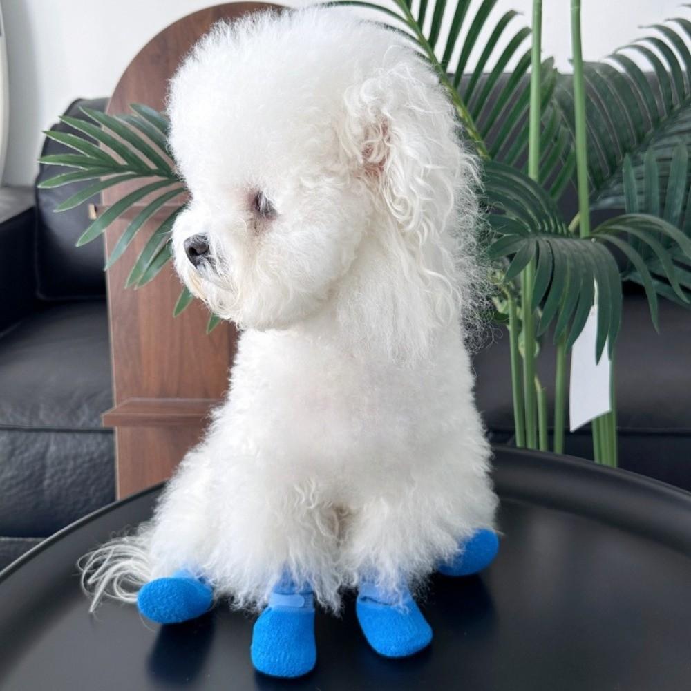4Pcs/Set Non-slip Dog Shoes Waterproof Pet Boots Cute Puppy Mesh Shoes Pet Supplies