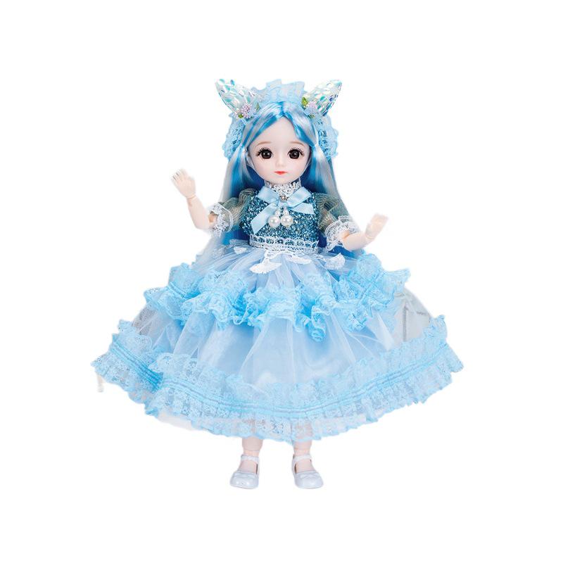 Păpușă Prințesă BJD Copilărească Articulată în 6 Puncte de 30 cm - Cadou Perfect de Ziua de Naștere pentru Fete