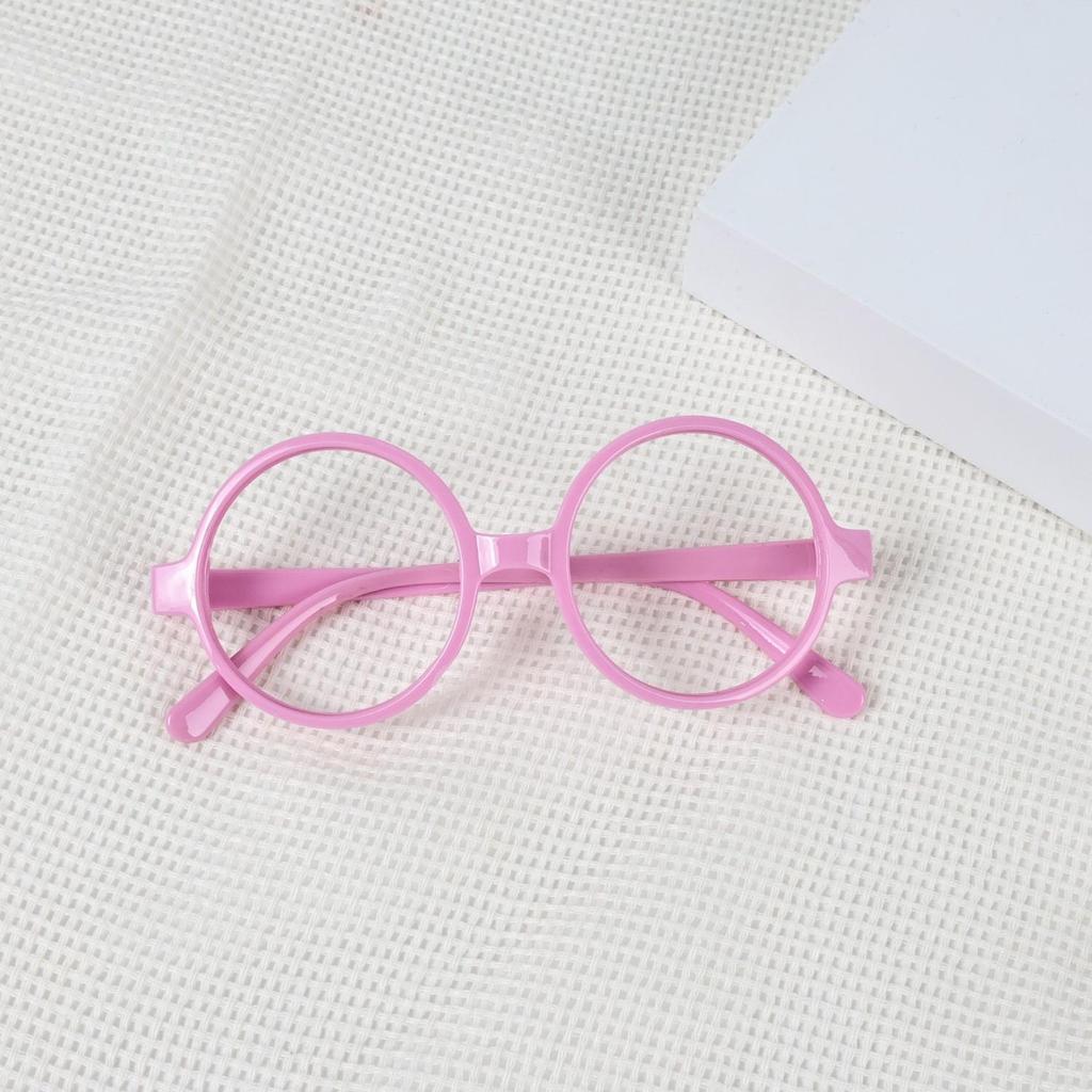Korean-Style Fashionable Round Frame Decorative Glasses for Kids - No Lenses, Unisex Trendy Glasses for Boys and Girls