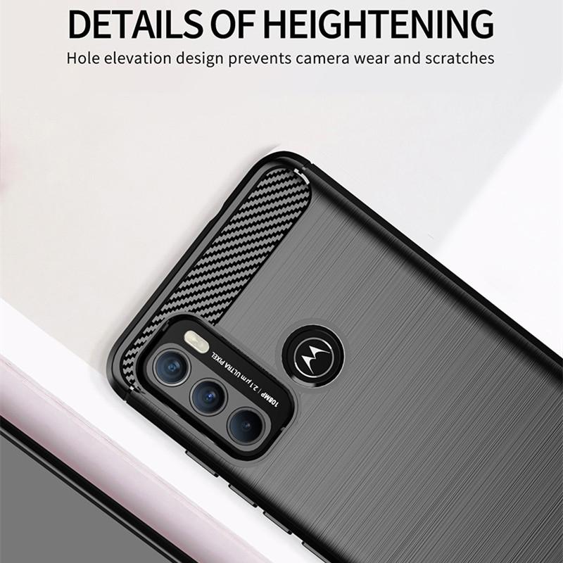 Pro pouzdro Motorola Moto G60 Pro kryt Moto G60 Coque Zadní nárazník z uhlíkových vláken Nárazuvzdorný Měkký pancéřovaný TPU kryt Pro Moto G60 Fundas