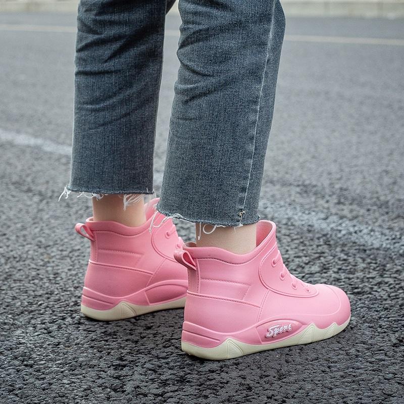 Women's Waterproof Short Ankle Boots Non-Slip Leather Sneakers Comfortable Casual Shoes