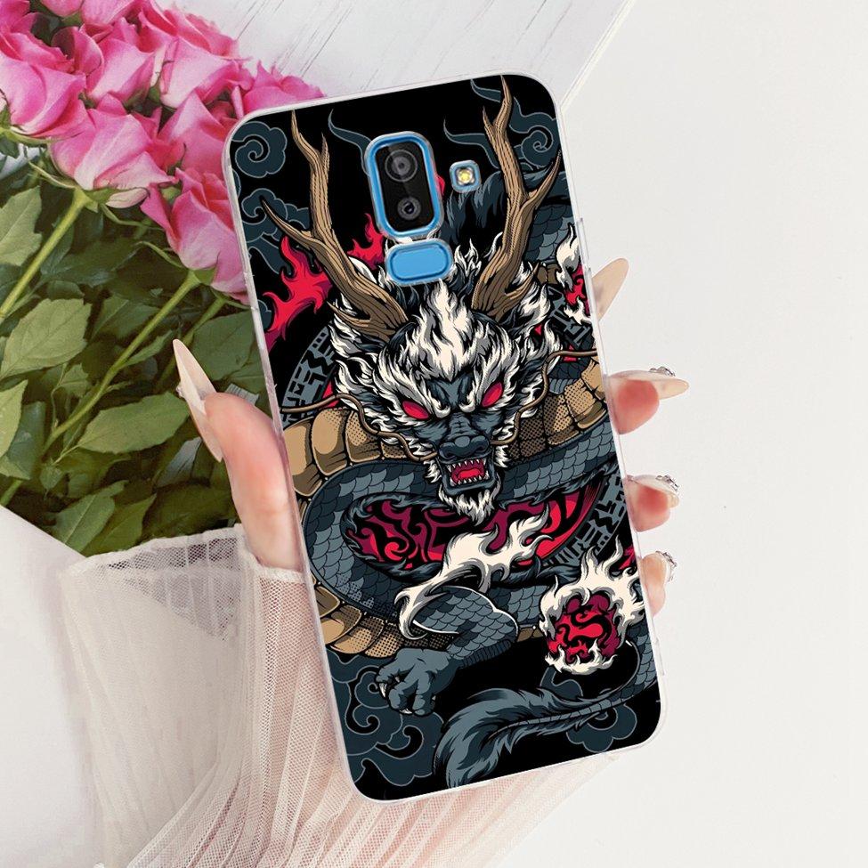 Clear Cover For Samsung J8 2018 Case SM-J810G Cute Cat Fashion Butterfly Funny 2D Painted Casing For Samsung Galaxy J8 2018