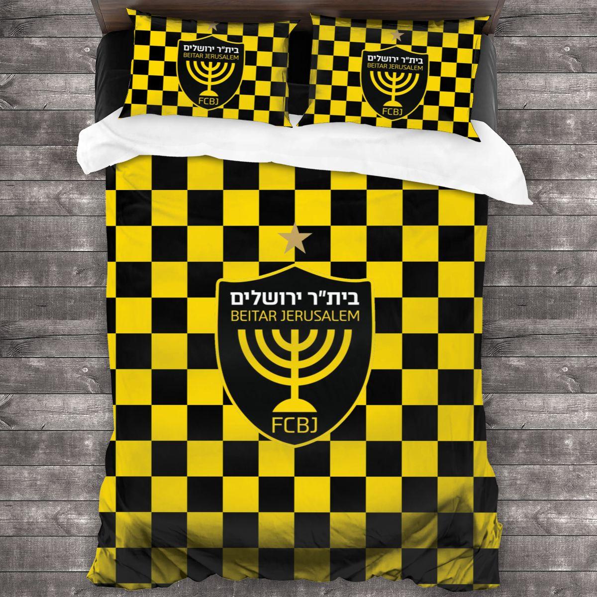 

Beitar Jerusalem All Season Twin Bedding Set Single Twin Full Queen King Size Bed Set Aldult Kids Bedroom Duvetcover Sets 3D EU Single(135x200cm)
