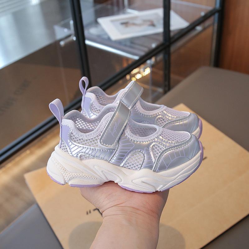 Girls Baotou Beach Shoes Summer New Children's Shoes Lightweight Breathable Mesh Sneakers Girls Sandals