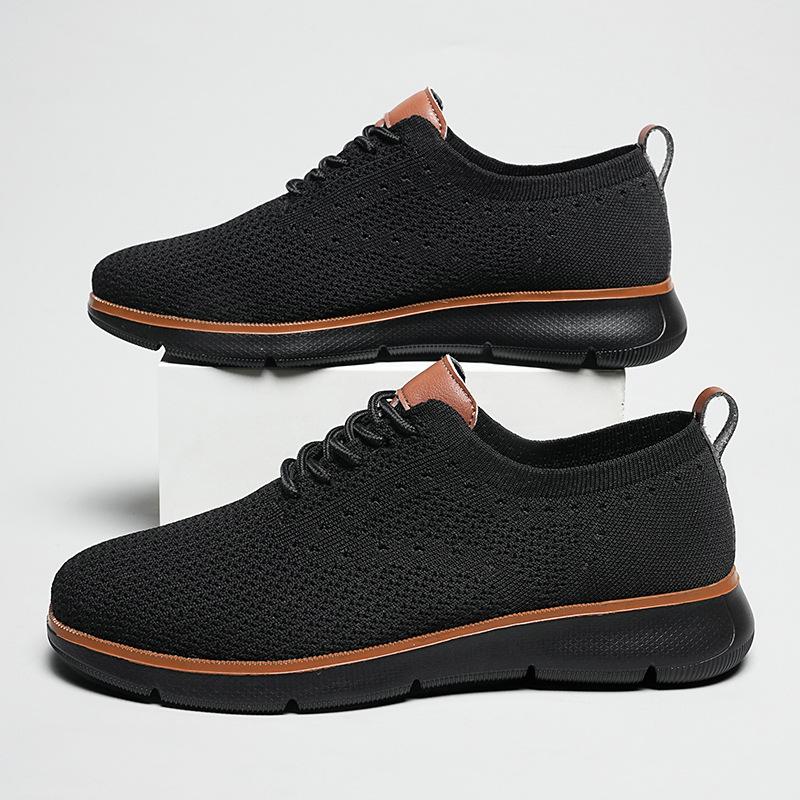 Men's shoes fly-woven breathable mesh casual lightweight sports large size men's sports casual shoes