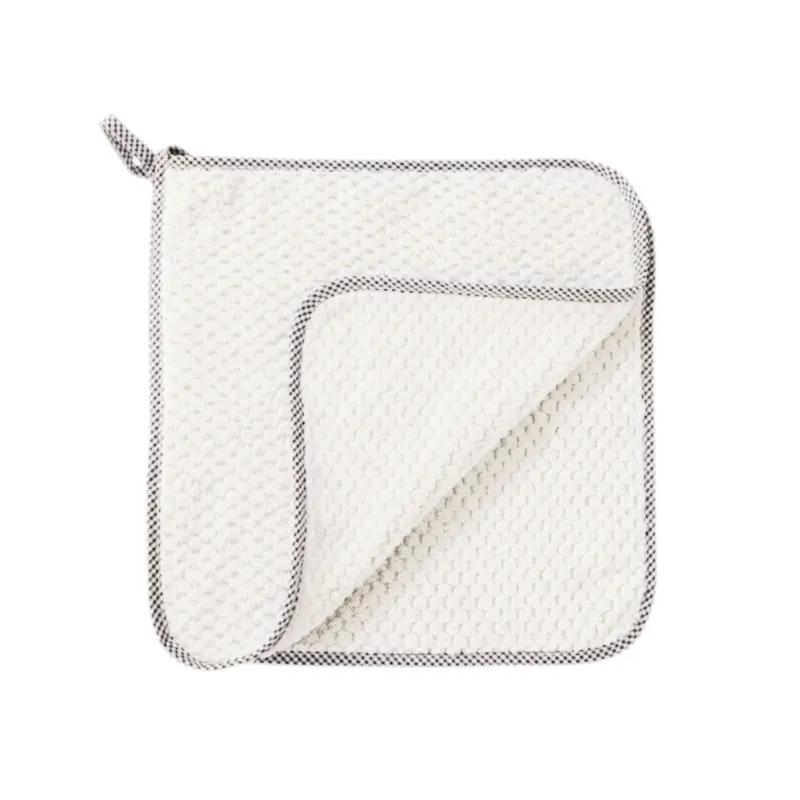 

20/1Pc Kitchen Towels Dishcloths Microfiber Towels Absorbent Kitchen Cleaning Cloth Non-Stick Oil Thickened Table Cleaning Cloth 1PCS білий