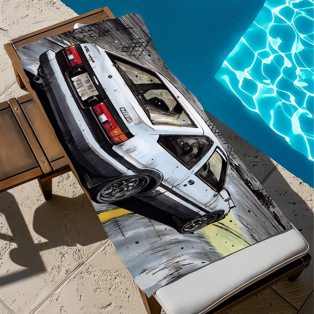 I-Initial anime Towel Gift For Travel Gym Sauna Travel Spa Shower Camping Quick Dry Sports D-d Beach Towels Soft Pool