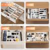Rloao Cutlery Extendable Slide Cutlery Storage Adjustable Kitchen Cupboard Flexible Small Item Easy To Cutlery Storage Easy Cupboard Storage White