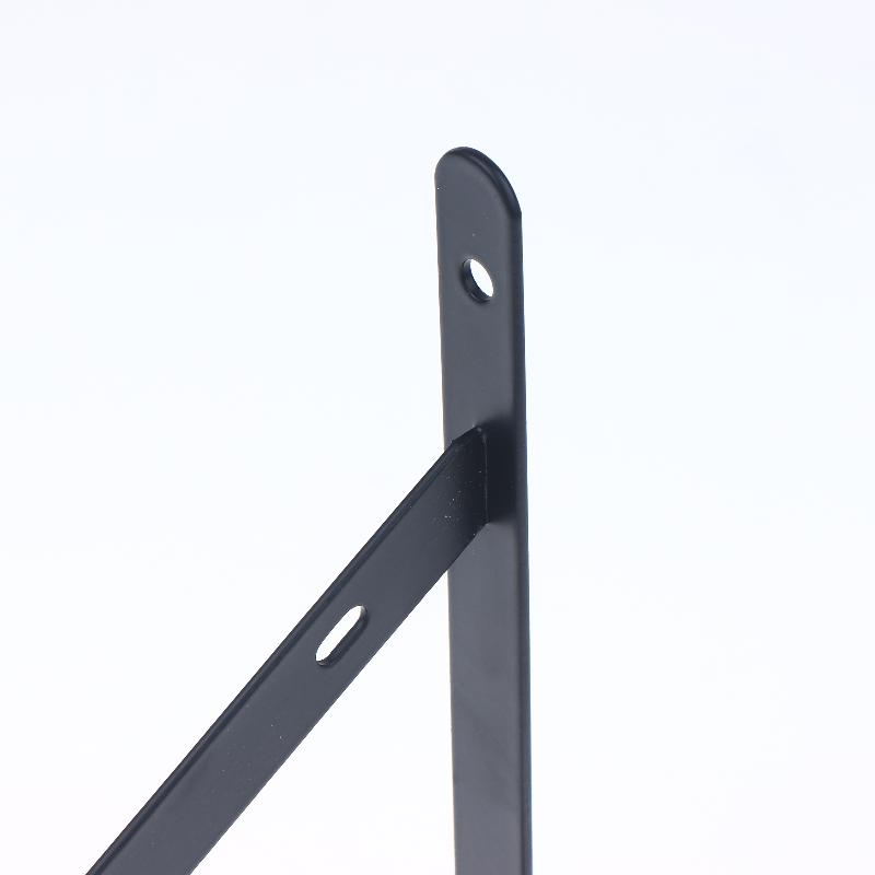 2Pcs Tripod Bracket Shelf Floating Shelf Heavy Duty Black/White Steel For Decorative Wall Mount Joint Angle Without Screws
