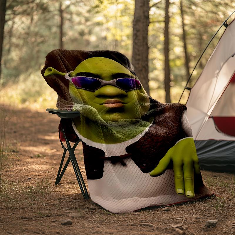 Coperta Stampata a Tema Shrek - Perfetta per Divano, Letto, Viaggio e Uso all'Aperto | Lavabile in Lavatrice, Accogliente e Durevole.
