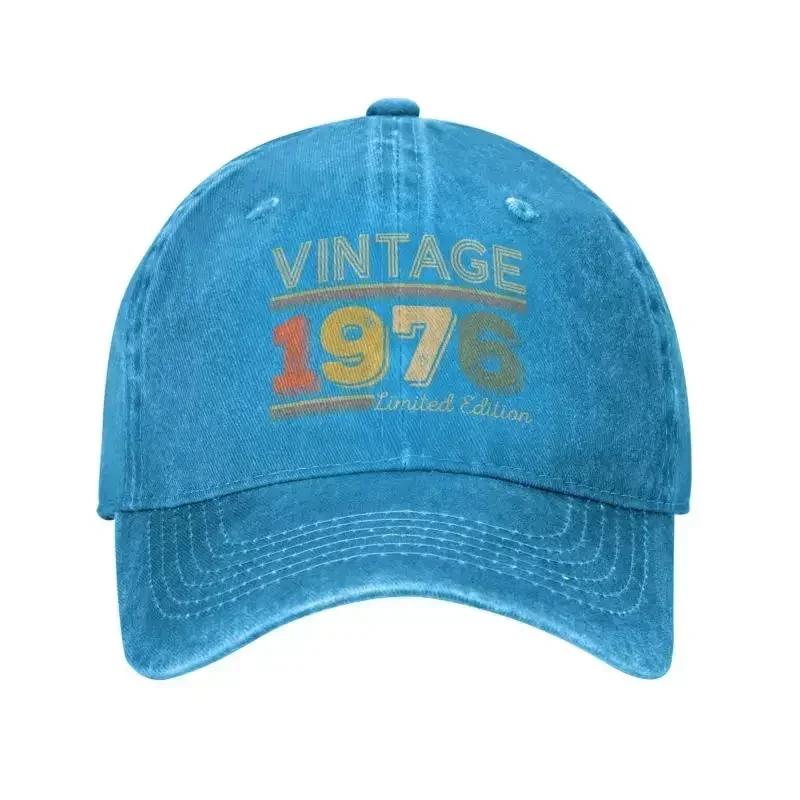 Cappellino da Baseball in Cotone Personalizzato Vintage Edizione Limitata 1976 Compleanno Unisex Regolabile Cappello da Papà Sportivo