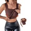 Sous-vêtement de base uni pour femme Gilet à col en U pour la maison