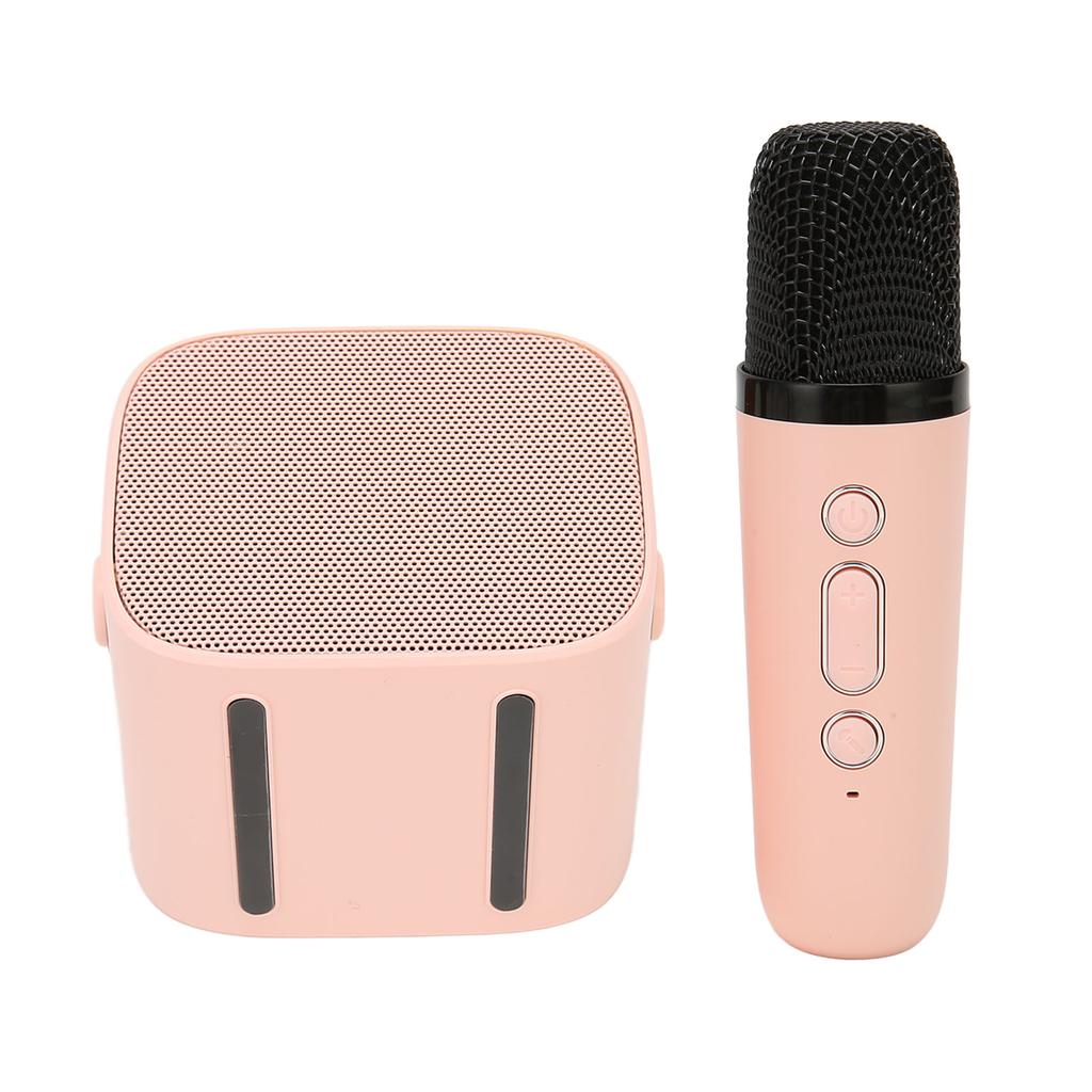 Bluetooth Speaker Microphone Set HD Stereo Rechargeable Retro Portable Karaoke Machine for Kids