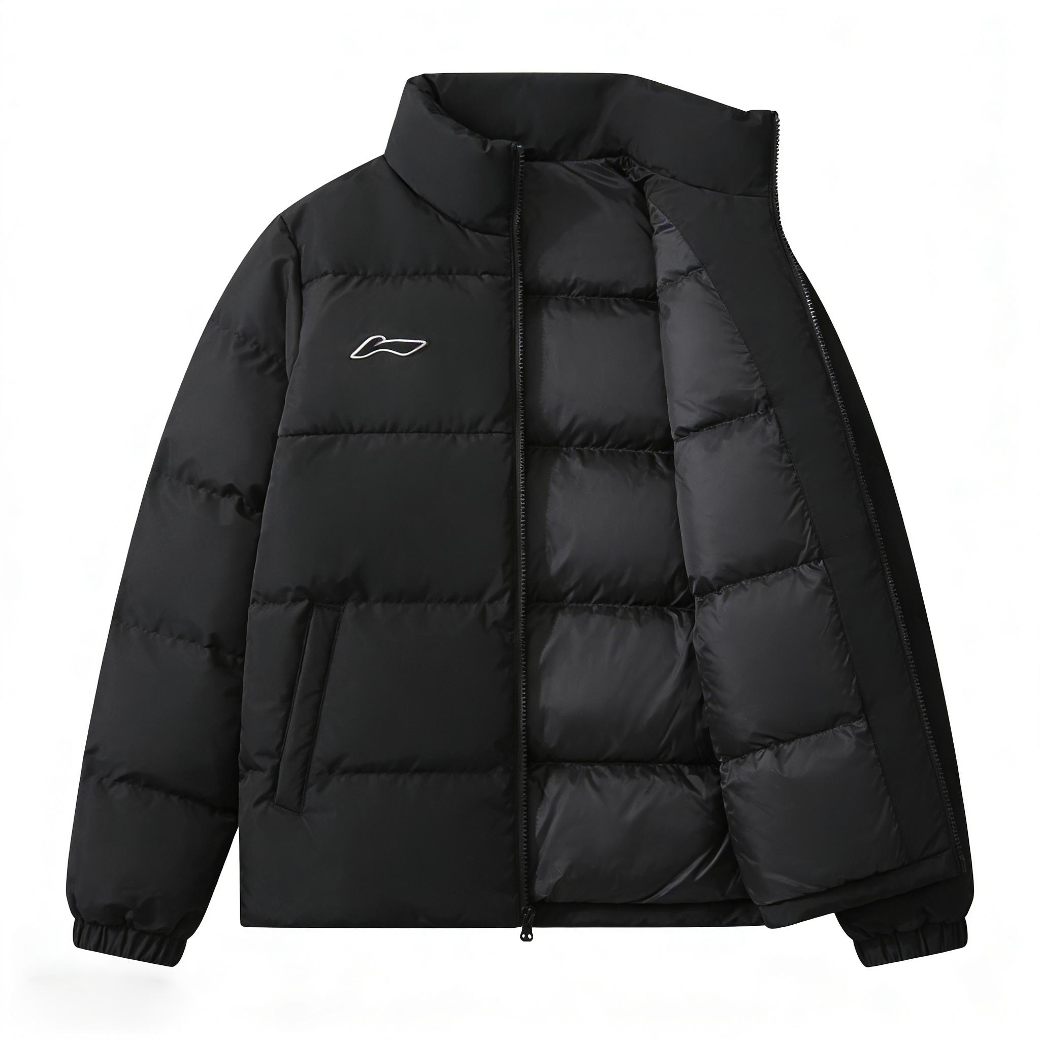 Li-Ning Модная Минималистичная Мода Теплая Удобная Легкая Ветрозащитная Классическая Пуховая Куртка Унисекс Верхняя одежда YTMV205-1 S