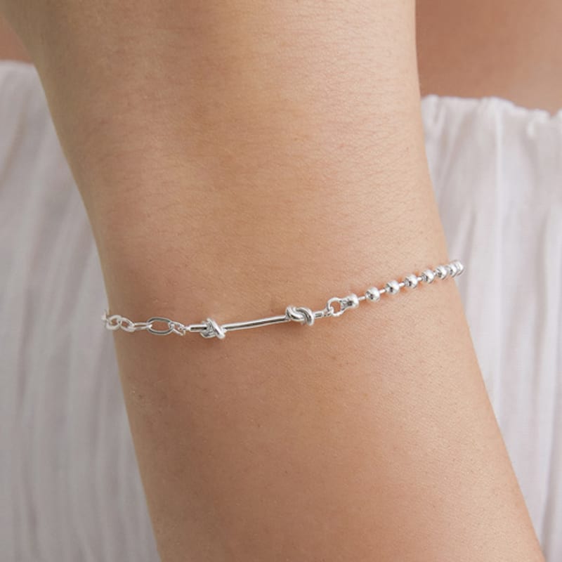 TATIANA (925 Silver) Mixed Chain Bracelet BR2188
