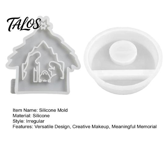 Nativity Scene Resin Mold Silicone for Creative DIY Candle Crafts 3D Christmas Craft Plaster Cold Table Decorations Renaissance Collection Casting