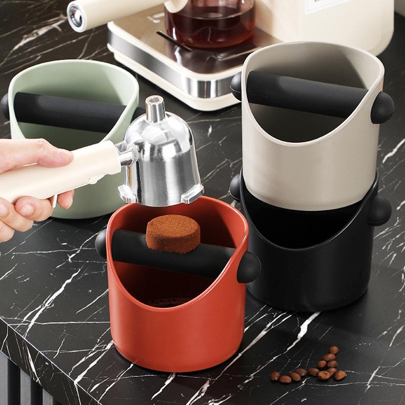Shock-Absorbent Coffee Knock Box Anti-Slip Espresso Dump Bin For Coffee Grounds With Removable Knock Bar Coffee Grind Waste Bin