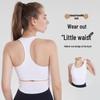 Women's Quick-Dry Ribbed Racerback Sports Tank Top & Shockproof Yoga Bra