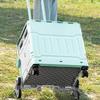 Portable Rolling Crate Rolling Foldable Handcart Heavy Duty Rolling Cart Storage Cart With Telescopic Handle And Lid For Camping