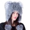 Fox Ears Fluffy Lei Feng Hat Women's Winter Warm Ear Hat Cute Windproof and Cold Cycling Fur Hat