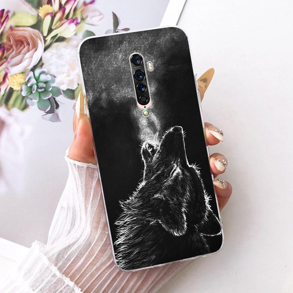 Clear Casing For Oppo Reno2 CPH2577 Phone Case For Oppo Reno 2 Cover Fashion Butterfly Funny Cute Painted