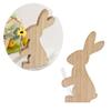 Delicate Easter Inspired Rabbit Shaped Flower Display Stand Handmade Wood Rabbit Ornament for Home and Office Decor