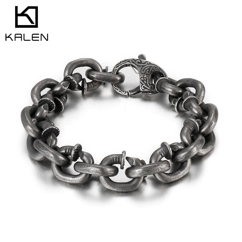 Accessories, Vintage Jewelry, Trendy Creative Men'S Stainless Steel Nail Bracelets