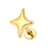 1Pc/5Pcs Titanium Star Ear Tragus Cartilage Helix Daith Piercing Lip Stud Earrings for Women Internal Thread Body Piercing 16G