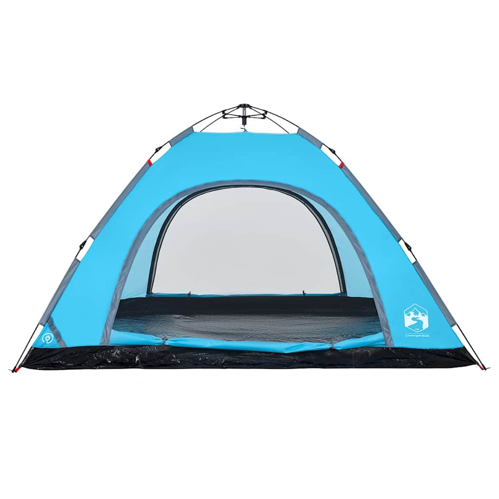 5 Person Camping Tent Blue Quick Release