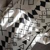Cotton Linen Geometry Printing Window Curtains Bohemian Style Deco Tassel Drapes Living Room Bedroom Kitchen Valance