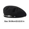 Cotton Octagonal Hat Adjustable Metal Buckle Beret Retro Painter Hat  Autumn and Winter