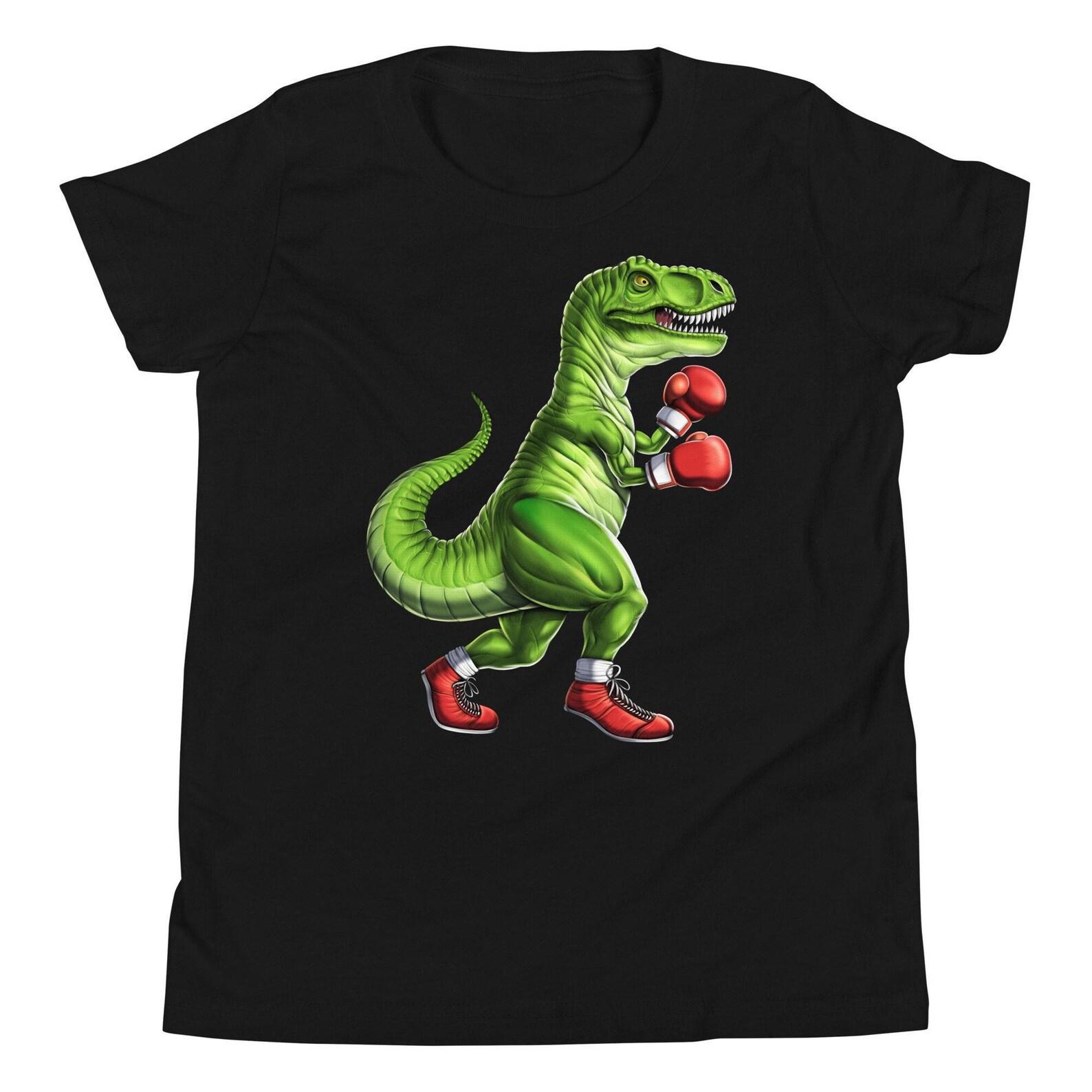 T-Rex Dinosaur Boxing Kids T-Shirt, Kickboxing Boys Tee, Boxing Shirt, Funny Boxing Tee, Boxing Clothing, Boxing Apparel, s Boxing Outfit 120