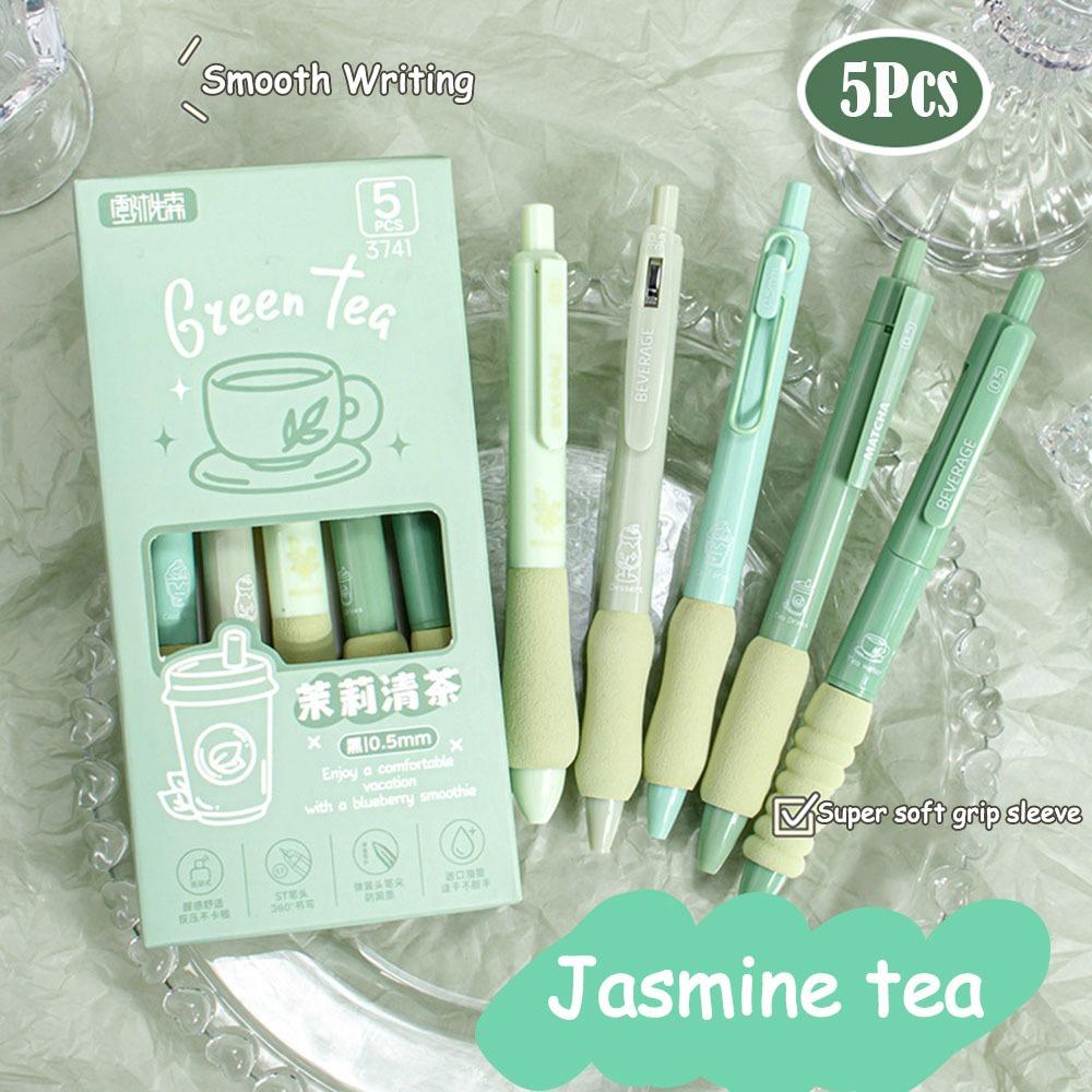 

5PCS/Set Quick Drying Black Pen Soft Grip Neutral Pen New Signature Pen Students