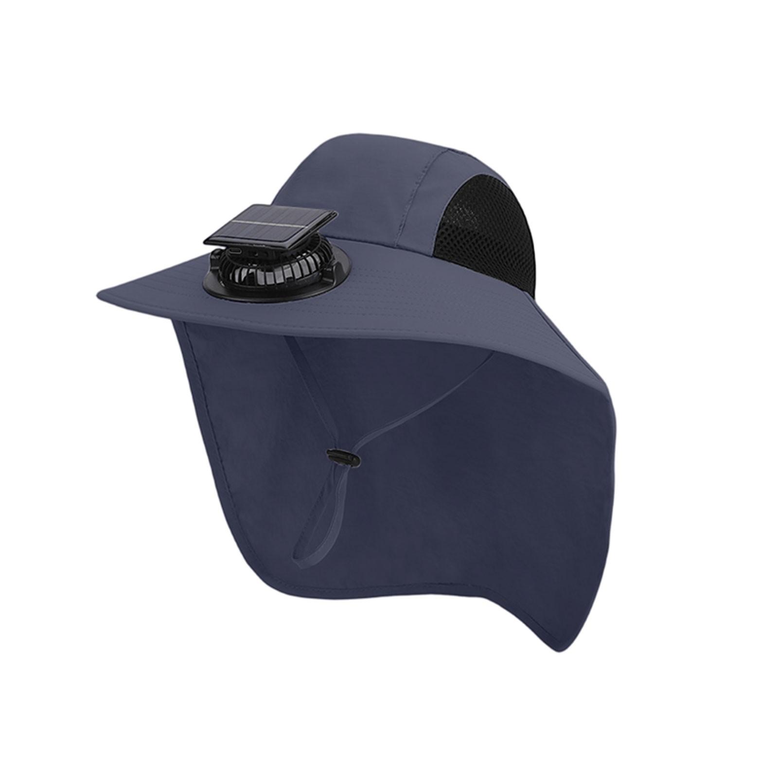 

Шляпа от солнца для альпинизма и рыбалки с большим солнечным вентилятором One Size тёмно-синий